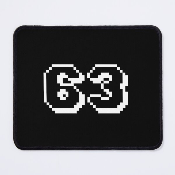 Item preview, 63, sixty-three, white, retro video game, 1 up! designed and sold by Numbers-Art.