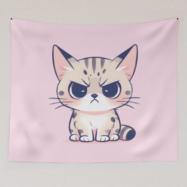 Item preview, Grumpy Savannah Cat designed and sold by Anna Halasek.