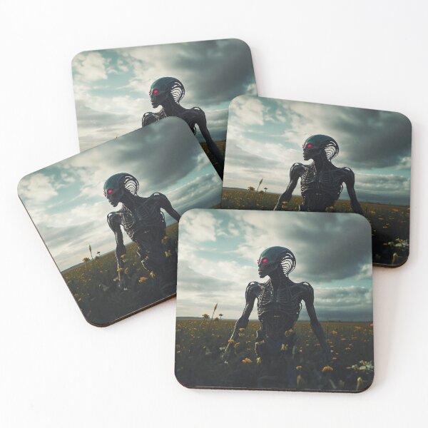 Item preview, Alien On Walk In Yellow Summer Field Flowers designed and sold by SassyArtistry.