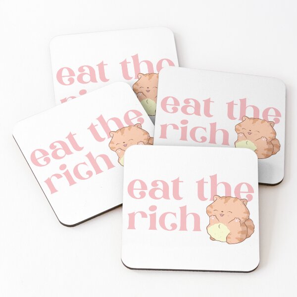 Item preview, Eat The Rich Sarcastic Ginger Cat Saying designed and sold by mind over morgan .