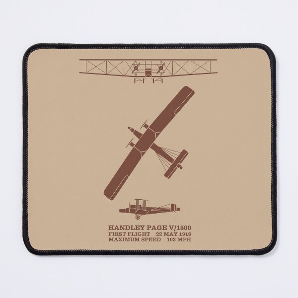 Item preview, Handley Page V/1500 British WW1 Biplane Bomber Silhouettes Infographic Diagrams designed and sold by MilitaryMart.
