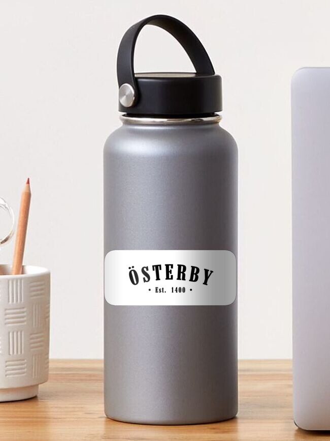 Thumbnail 1 of 3, Sticker, Österby Gotland Island Region County Sweden Est. 1400 Black Letter Sverige designed and sold by establishedwear.