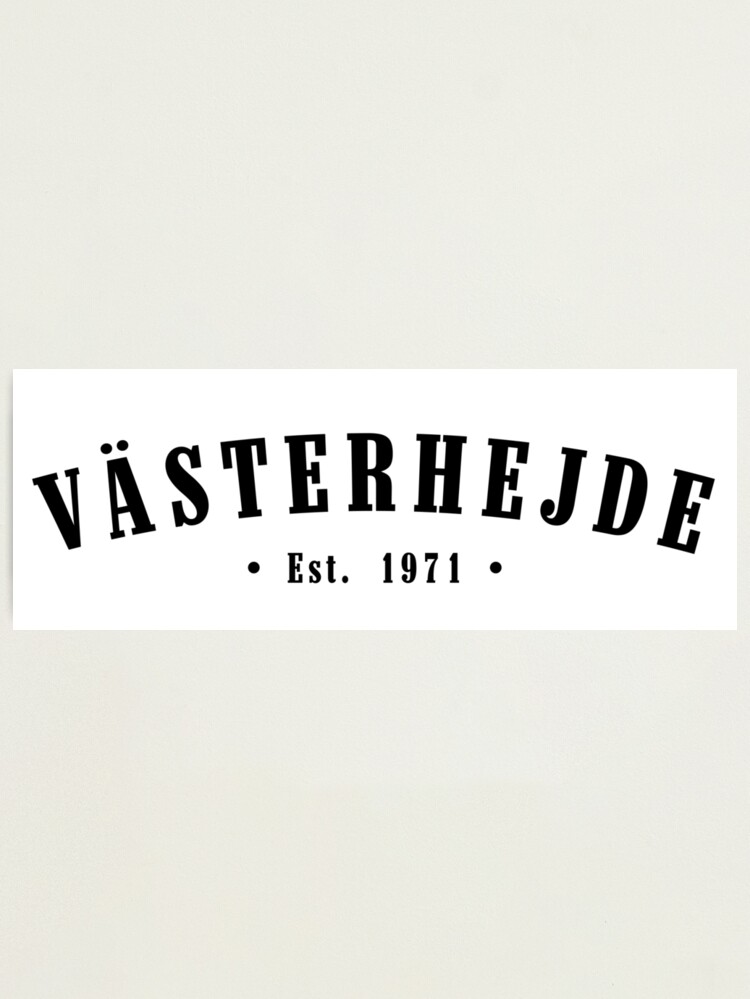 Thumbnail 1 of 3, Photographic Print, Västerhejde Gotland Island Region County Sweden Est. 1971 Black Letter Sverige designed and sold by establishedwear.