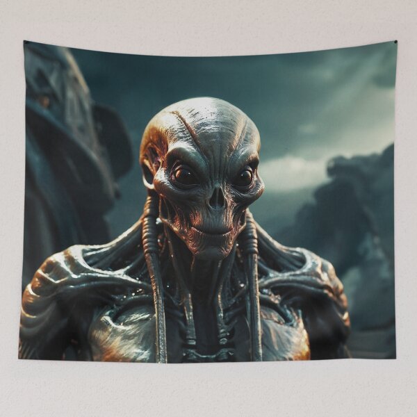 Item preview, Curious Alien With Smile Portrait designed and sold by SassyArtistry.