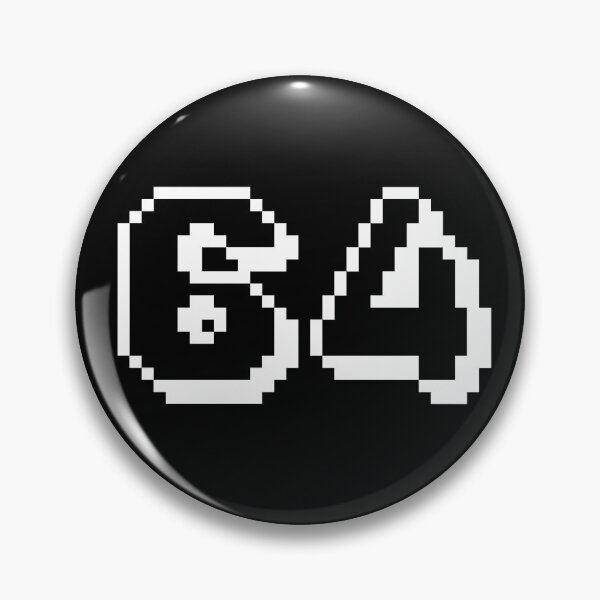 Item preview, 64, sixty-four, white, retro video game, 1 up! designed and sold by Numbers-Art.