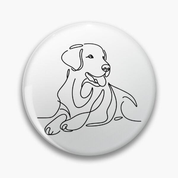 Item preview, Golden Retriever Line Art designed and sold by DesignsByKazu.