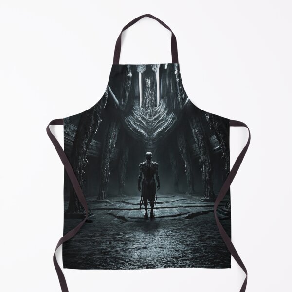 Item preview, Dark Alien Figure In Horror Temple designed and sold by SassyArtistry.