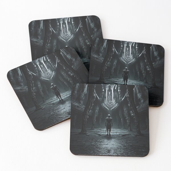 Item preview, Dark Alien Figure In Horror Temple designed and sold by SassyArtistry.