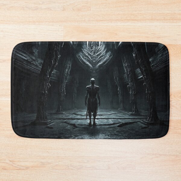 Item preview, Dark Alien Figure In Horror Temple designed and sold by SassyArtistry.