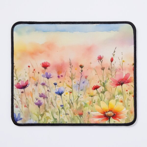Item preview, colorful wild flower field water color designed and sold by yeekazar.