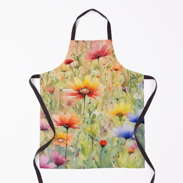 Item preview, colorful wild flower field water color designed and sold by yeekazar.