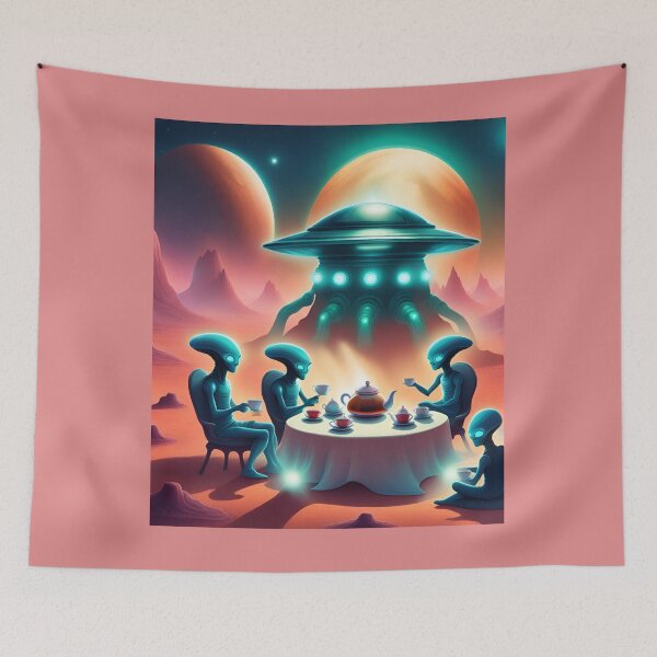 Item preview, Fiesta del té alienígena en Marte designed and sold by seahorse crossing.
