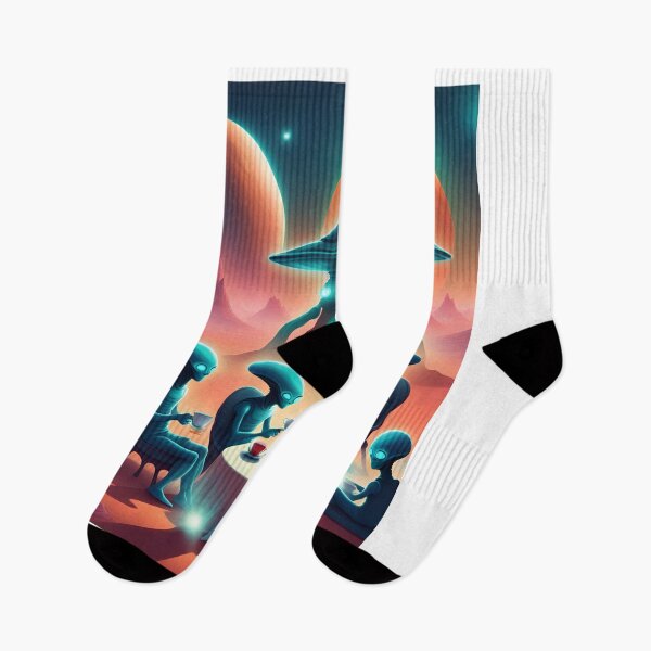 Item preview, Alien tea party on mars designed and sold by seahorse crossing.