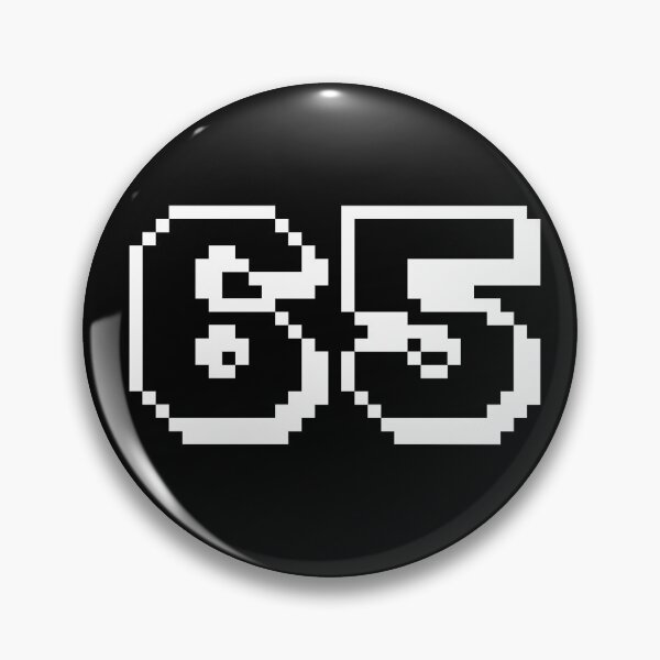 Item preview, 65, sixty-five, white, retro video game, 1 up! designed and sold by Numbers-Art.