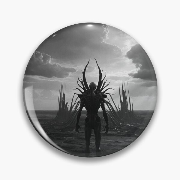 Item preview, Dark Alien Figure In Horror Wastelands designed and sold by SassyArtistry.