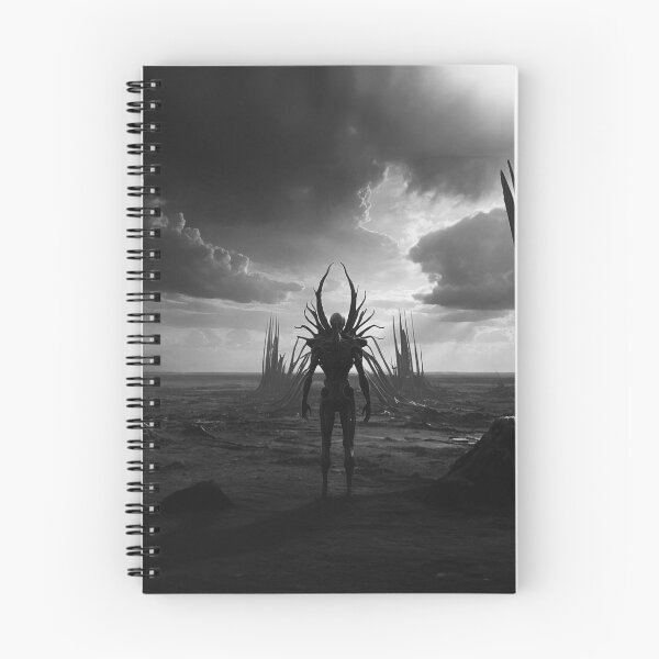 Item preview, Dark Alien Figure In Horror Wastelands designed and sold by SassyArtistry.