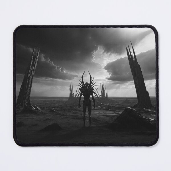 Item preview, Dark Alien Figure In Horror Wastelands designed and sold by SassyArtistry.