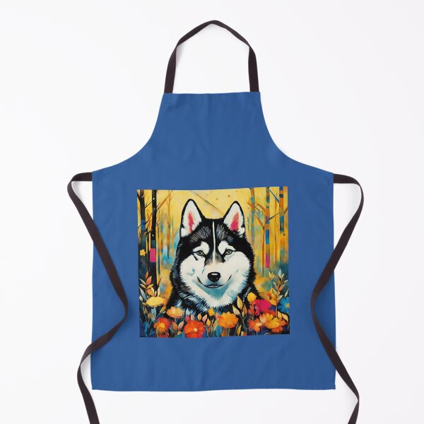 Item preview, A husky dog among fantastic flowers. designed and sold by Natalia-Vlad.