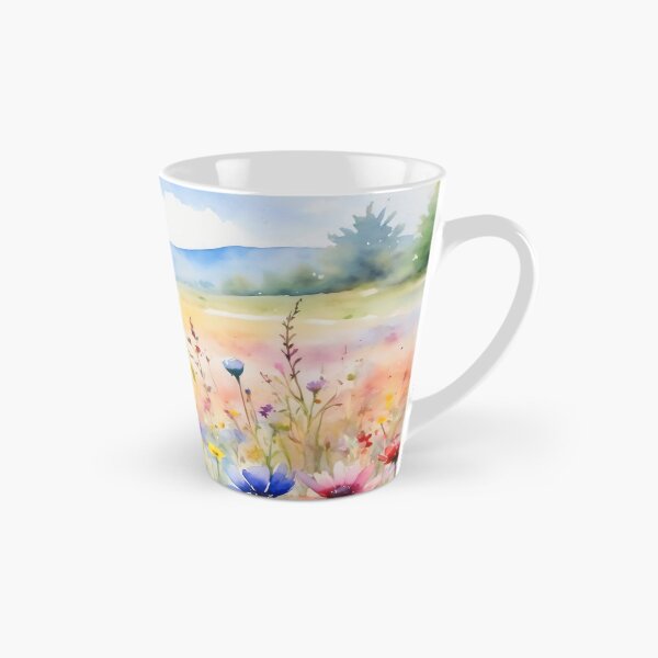 Item preview, colorful wild flower field water color designed and sold by yeekazar.