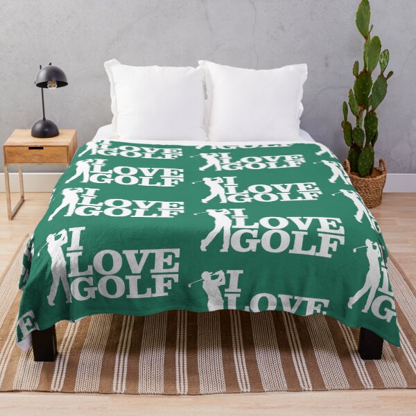 Item preview, I Love Golf Silhouette - Golfer with Crumpled Ball, Black and White designed and sold by ironpalette.