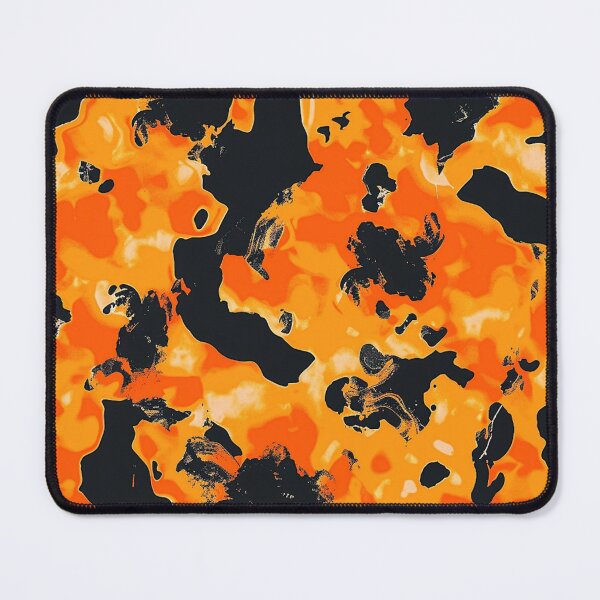 Item preview, Orange Glowing Trippy Luminance Pattern Design Abstract Camouflage Fluid Shapes in Neon Colors designed and sold by Reichcorp.