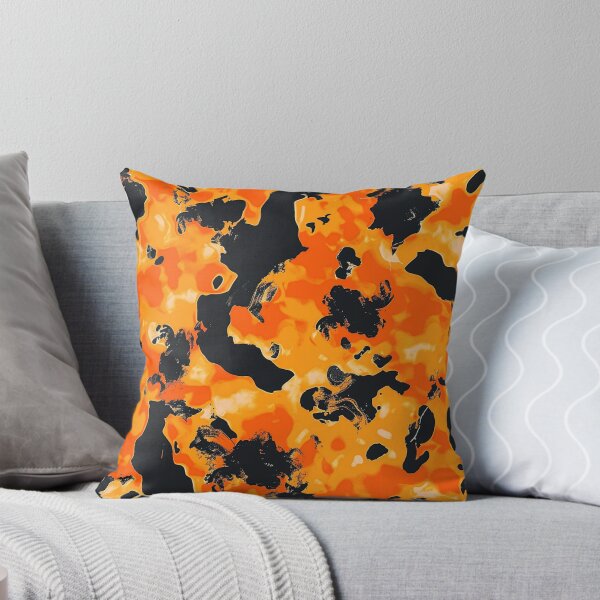 Item preview, Orange Glowing Trippy Luminance Pattern Design Abstract Camouflage Fluid Shapes in Neon Colors designed and sold by Reichcorp.