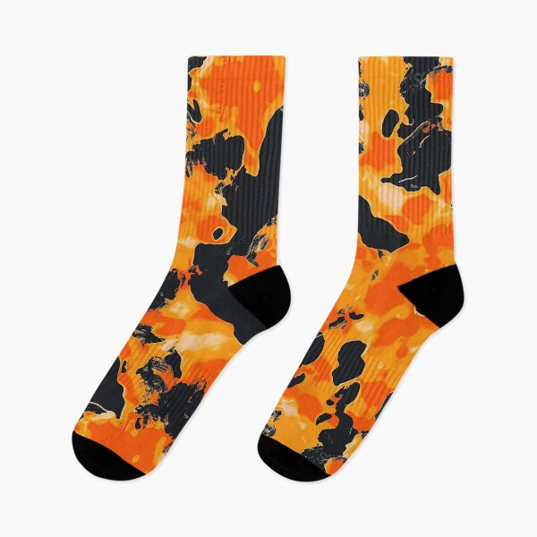 Item preview, Orange Glowing Trippy Luminance Pattern Design Abstract Camouflage Fluid Shapes in Neon Colors designed and sold by Reichcorp.