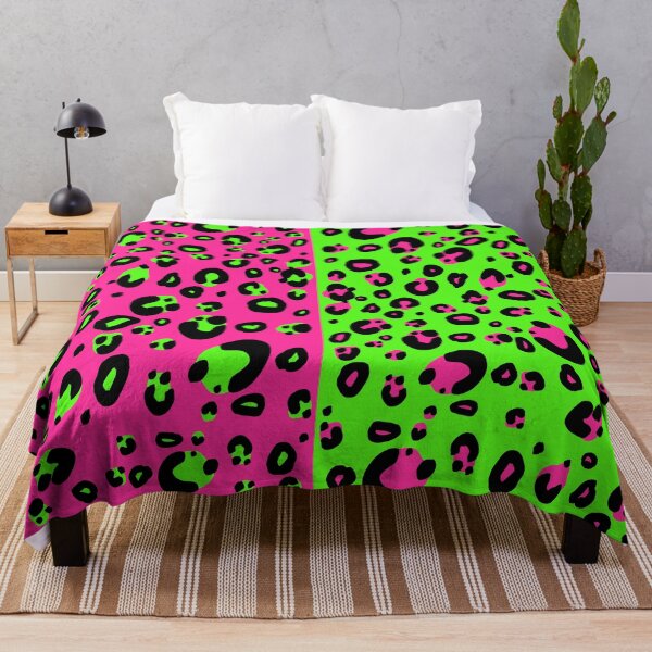 Item preview, Electric Split Leopard Print (Pink and Green) designed and sold by JanGrackle.