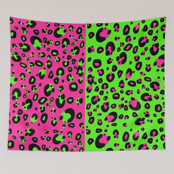 Item preview, Electric Split Leopard Print (Pink and Green) designed and sold by JanGrackle.