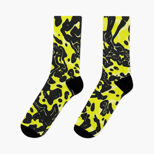 Item preview, Yellow Glowing Trippy Luminance Pattern Design Abstract Camouflage Fluid Shapes in Neon Colors designed and sold by Reichcorp.