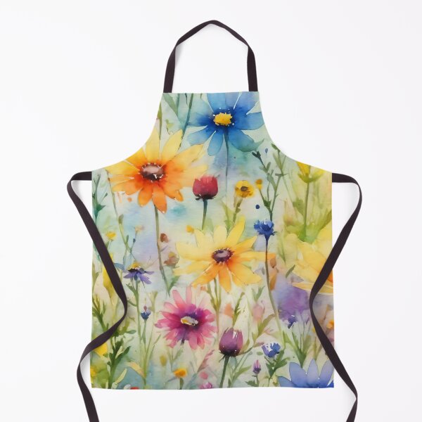 Item preview, colorful wild flower field water color designed and sold by yeekazar.