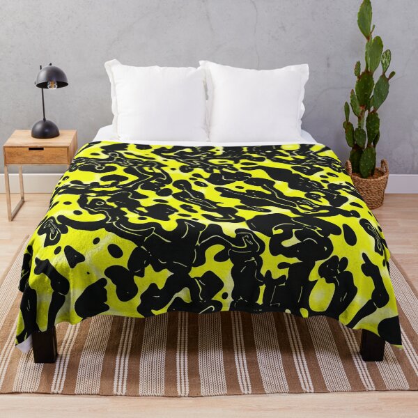 Item preview, Yellow Glowing Trippy Luminance Pattern Design Abstract Camouflage Fluid Shapes in Neon Colors designed and sold by Reichcorp.