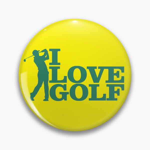 Item preview, I Love Golf Silhouette - Golfer with Crumpled Ball, Black and White designed and sold by ironpalette.