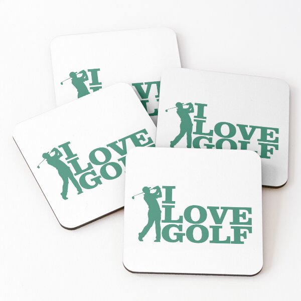 Item preview, I Love Golf Silhouette - Golfer with Crumpled Ball, Black and White designed and sold by ironpalette.