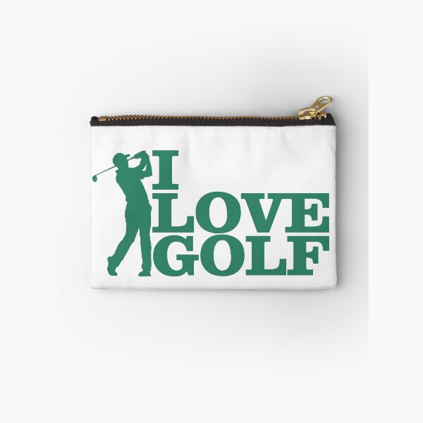 Item preview, I Love Golf Silhouette - Golfer with Crumpled Ball, Black and White designed and sold by ironpalette.