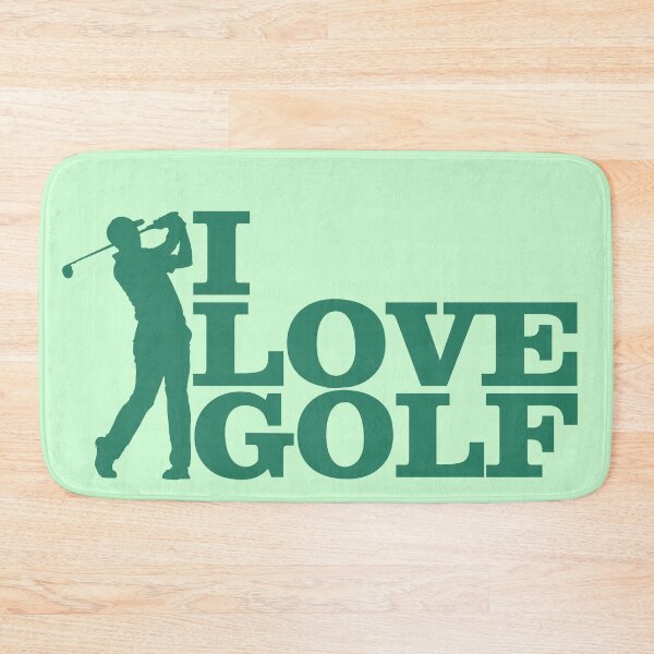 Item preview, I Love Golf Silhouette - Golfer with Crumpled Ball, Black and White designed and sold by ironpalette.