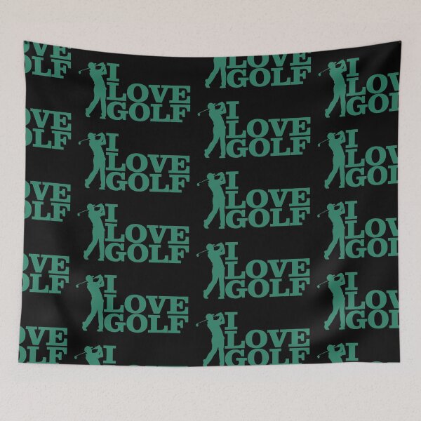 Item preview, I Love Golf Silhouette - Golfer with Crumpled Ball, Black and White designed and sold by ironpalette.