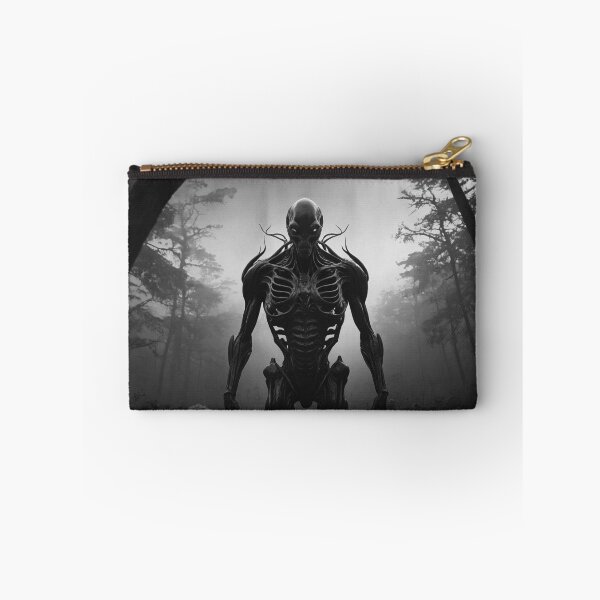 Item preview, Creepy Alien Figure In Horror Dark Forest designed and sold by SassyArtistry.