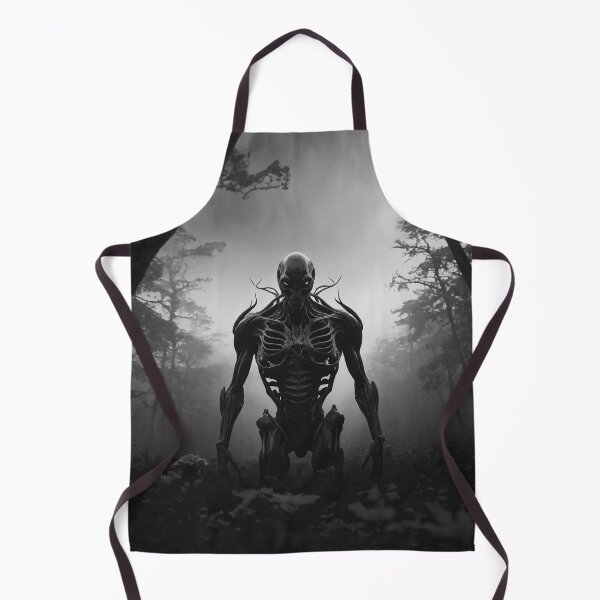 Item preview, Creepy Alien Figure In Horror Dark Forest designed and sold by SassyArtistry.
