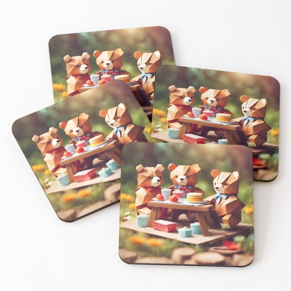 Item preview, Origami Art - Teddy Bear Extravaganza: A Picnic of Hugs and Happiness designed and sold by ArtfulFolds.
