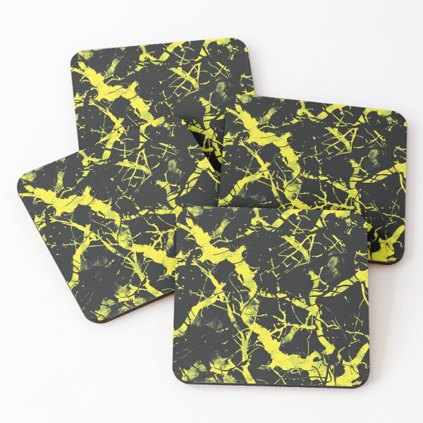 Item preview, Yellow Glowing Trippy Luminance Pattern Design Abstract Camouflage Fluid Shapes in Neon Colors designed and sold by Reichcorp.