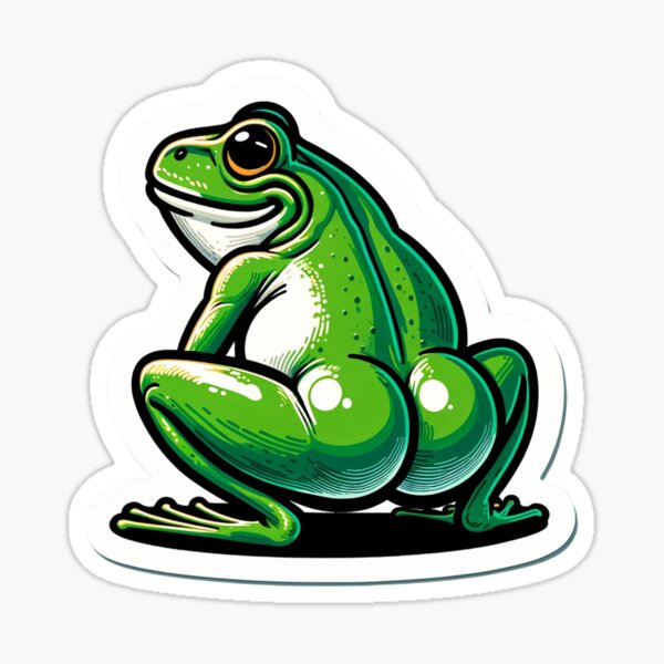 Item preview, Frog Butt designed and sold by CustomStickerAI.