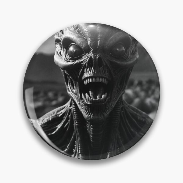 Item preview, Black And White Portrait Of Mad Alien designed and sold by SassyArtistry.