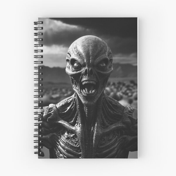 Item preview, Black And White Portrait Of Mad Alien designed and sold by SassyArtistry.