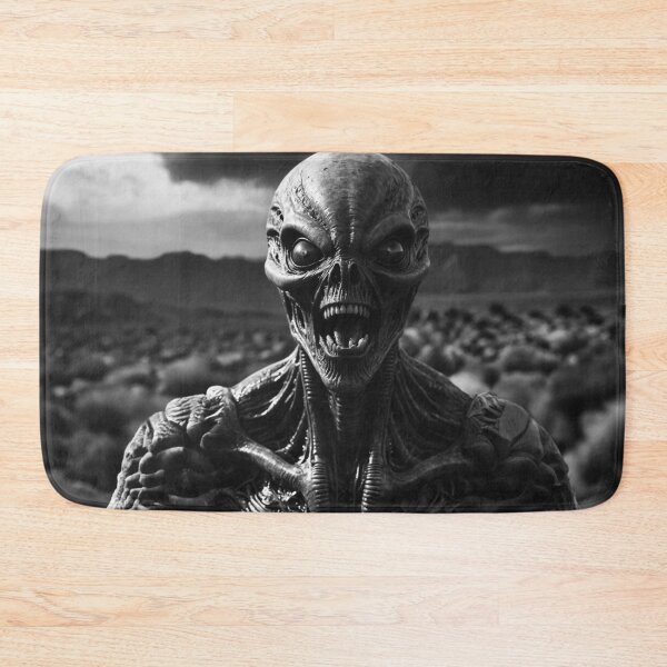 Item preview, Black And White Portrait Of Mad Alien designed and sold by SassyArtistry.
