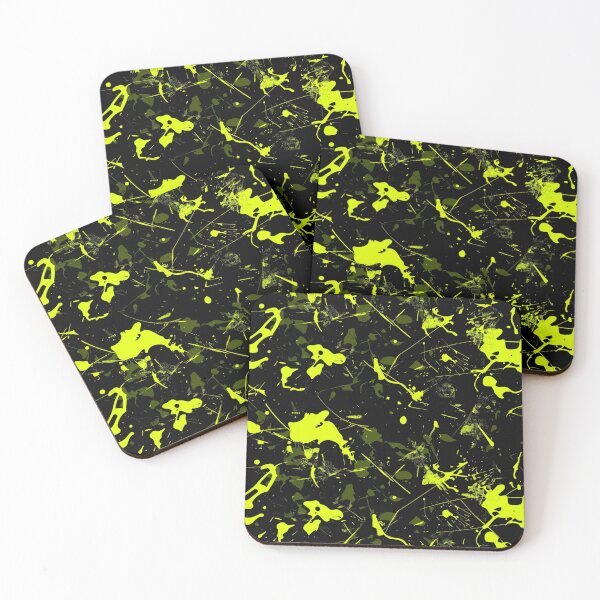 Item preview, Yellow Glowing Trippy Luminance Pattern Design Abstract Camouflage Fluid Shapes in Neon Colors designed and sold by Reichcorp.