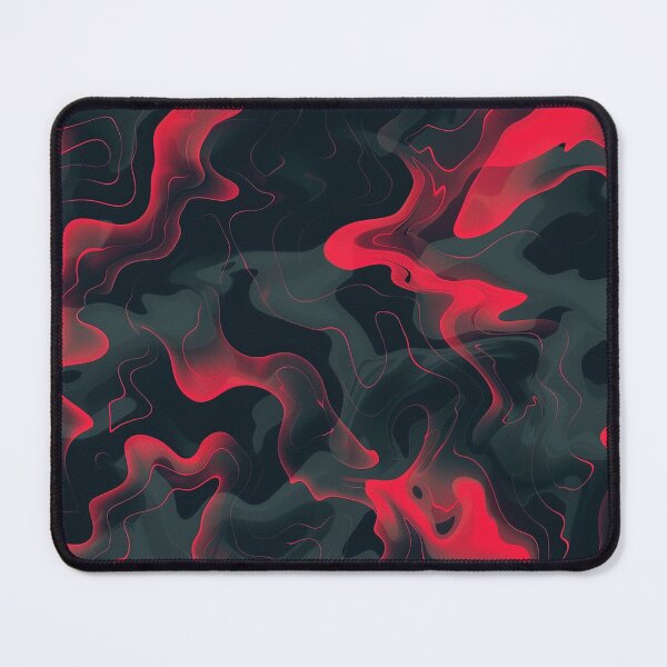 Item preview, Red Glowing Trippy Luminance Pattern Design Abstract Camouflage Fluid Shapes in Neon Colors designed and sold by Reichcorp.