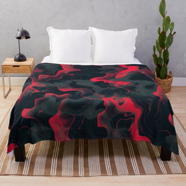 Item preview, Red Glowing Trippy Luminance Pattern Design Abstract Camouflage Fluid Shapes in Neon Colors designed and sold by Reichcorp.