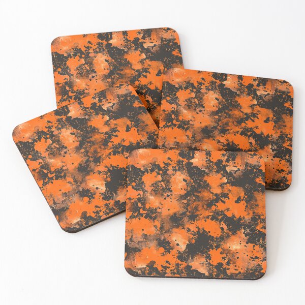 Item preview, Orange Glowing Trippy Luminance Pattern Design Abstract Camouflage Fluid Shapes in Neon Colors designed and sold by Reichcorp.