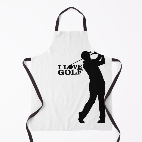 Item preview, I Love Golf Silhouette - Golfer with Crumpled Ball, Black and White designed and sold by ironpalette.